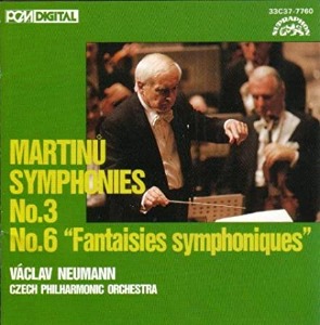 Vaclav Neumann  / Martinu: Symphonies No. 3 &amp; No. 6 &#039;Fantaisies Symphoniques&#039; (일본반CD/미개봉/`33C377760)