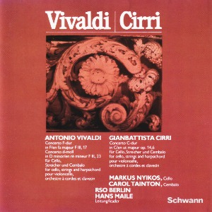 [중고CD] Vivaldi / Cirri, Markus Nyikos, Carol Tainton, RSO Berlin, Hans Maile – Cellokonzerte (수입/11624)